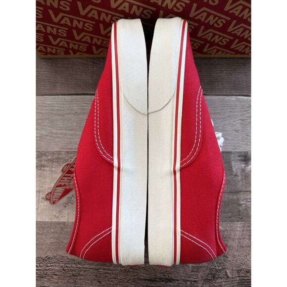 Vans Authentic True Red White Mens Original Classic Canvas Sneakers US Men 6.5